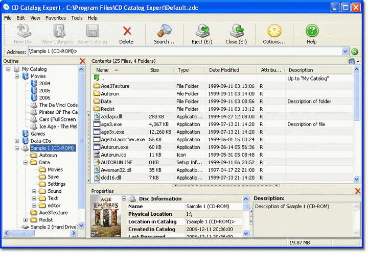 eTeSoft CD Catalog Expert