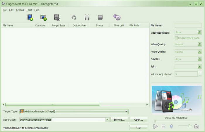 KingConvert M3u To MP3