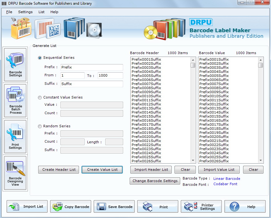 Barcode Maker for Publishers and Library
