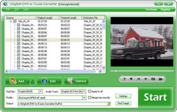 iOrgSoft DVD to iTunes Converter