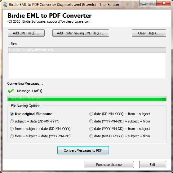 Birdie EML to PDF Converter