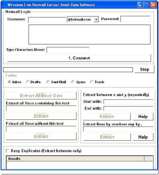 Windows Live Hotmail Extract Email Data Software