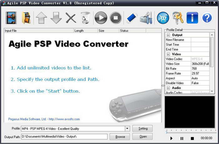 Agile PSP Video Converter