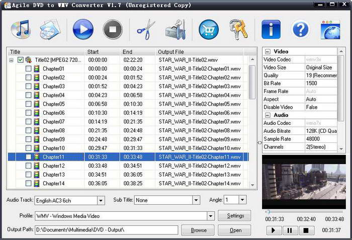 Agile DVD to WMV Converter