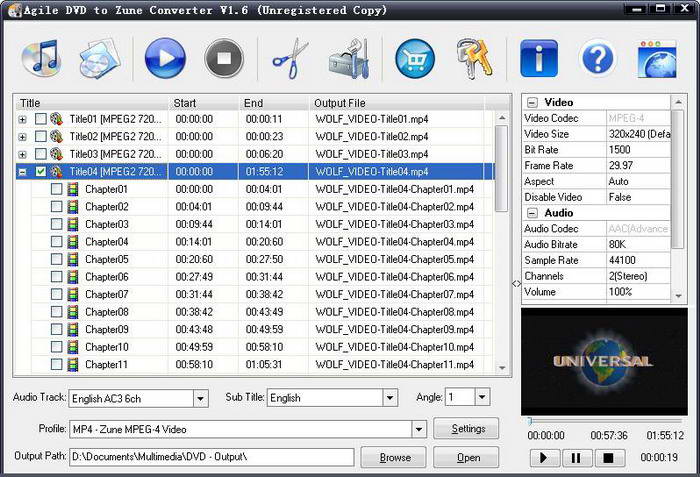 Agile DVD to Zune Converter