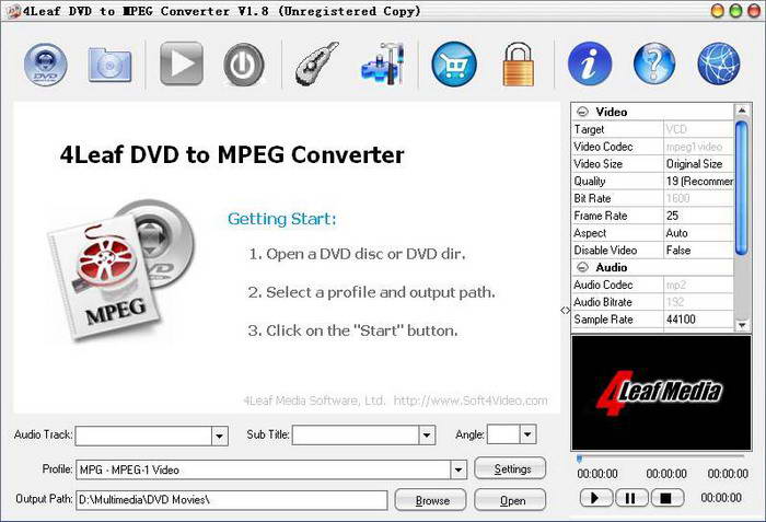 4Leaf DVD to MPEG Converter