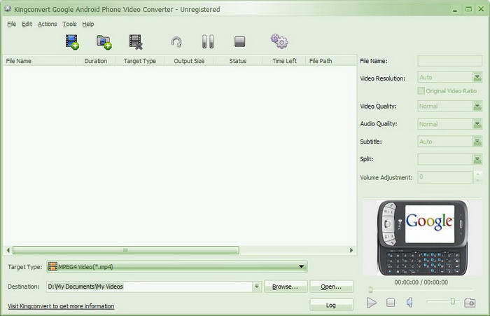 KingConvert Google Android Phone Video Converter