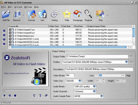 Zealot All Video to FLV Converter