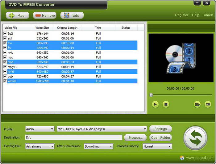 oposoft DVD To MPEG Converter