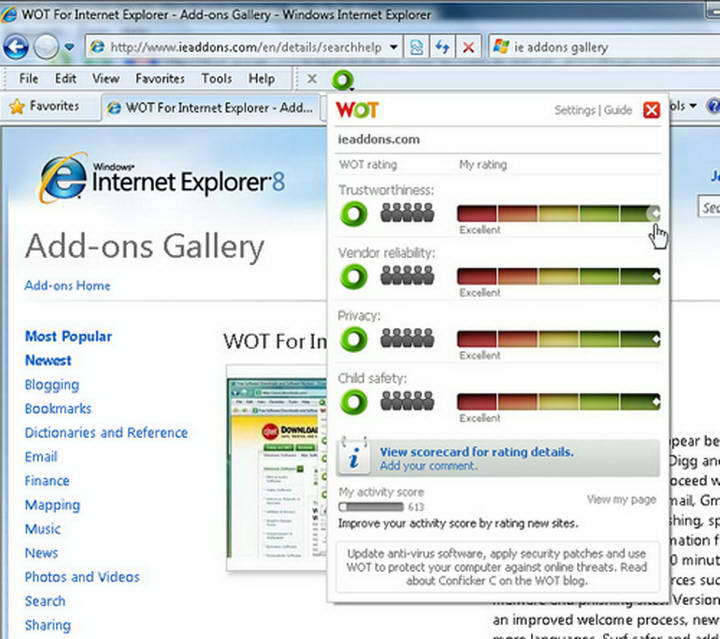 WOT for Internet Explorer