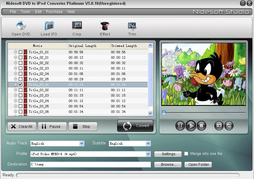 Nidesoft DVD to iPod Converter Platinum