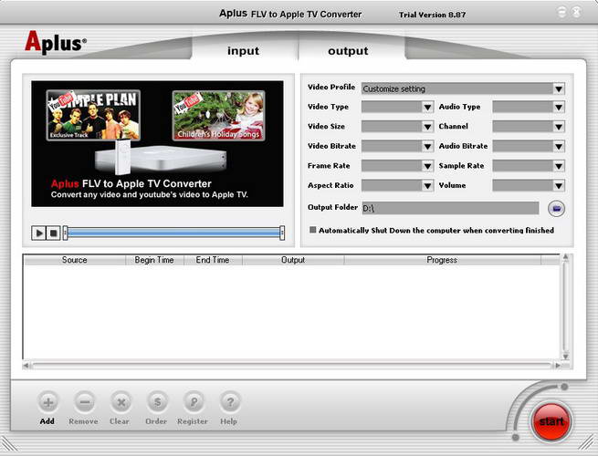Aplus FLV to Apple TV Converter
