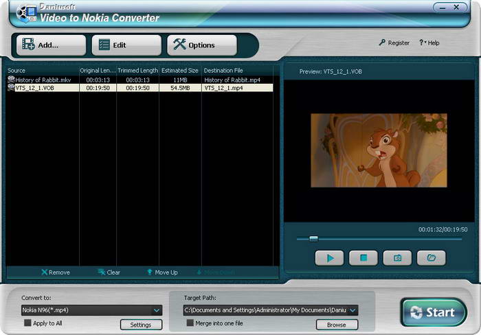 Daniusoft Video to Nokia Converter