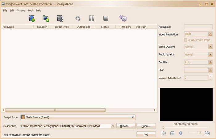 KingConvert SWF Video Converter