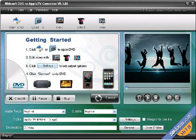 Nidesoft DVD to Apple TV Converter