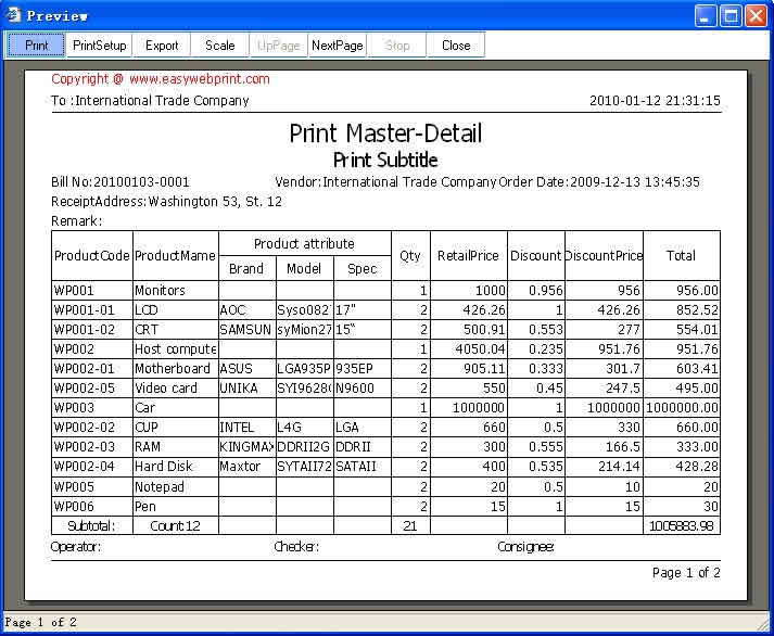easy webprint