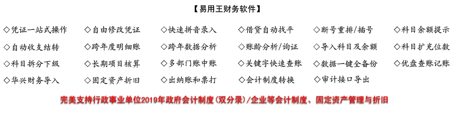 易用王财务软件-账务与资产集成系统