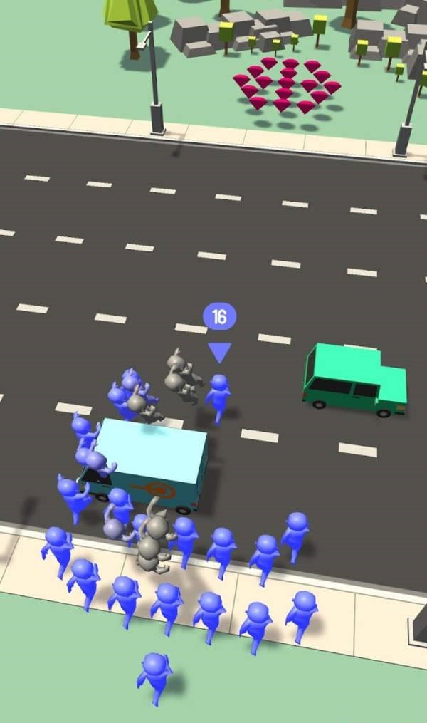 人类过马路