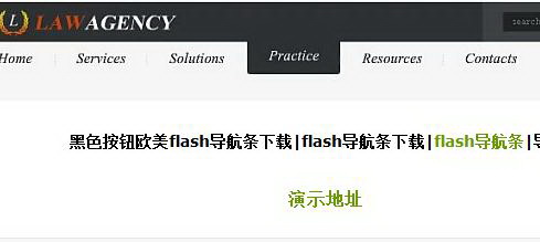 黑色按钮欧美flash导航条