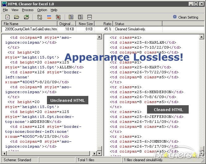 HTML Cleaner for Excel