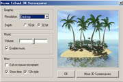 Ocean Island 3D Screensaver