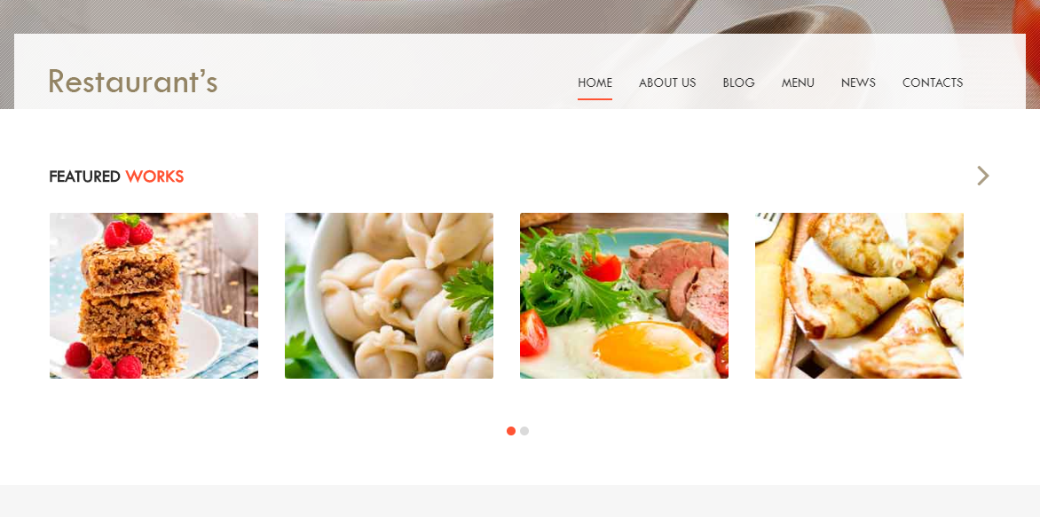 美食网站前端bootstrap模板