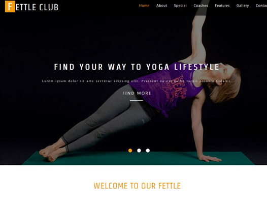 女性瑜伽健身单页网站模板