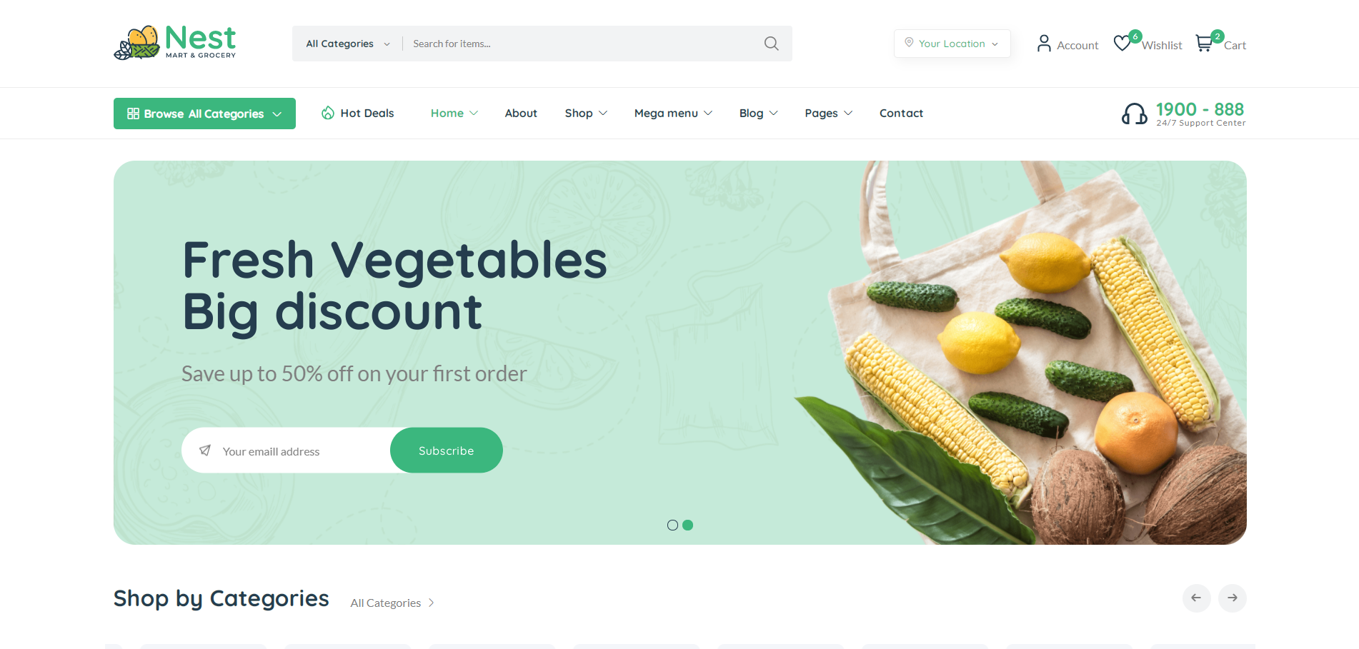 绿色HTML5生鲜水果超市电商模板