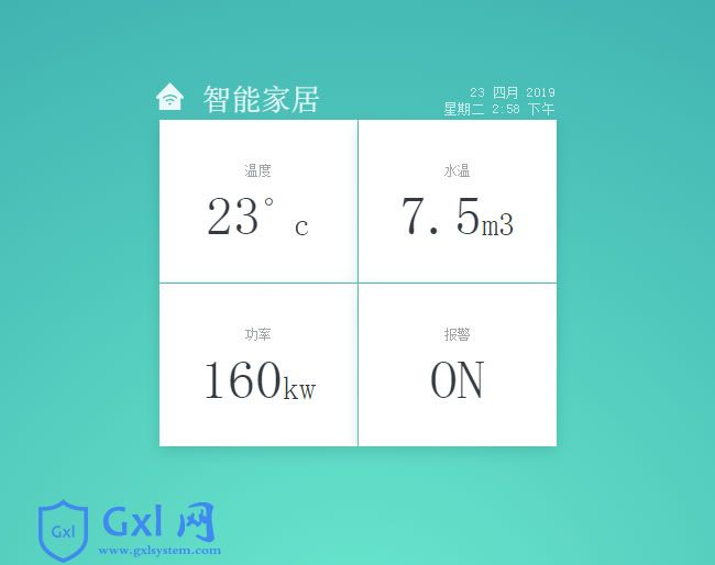 智能家居监控CSS3面板代码