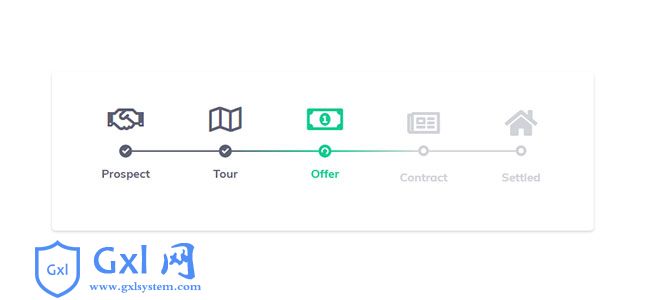 CSS3 SVG房屋交易流程图特效