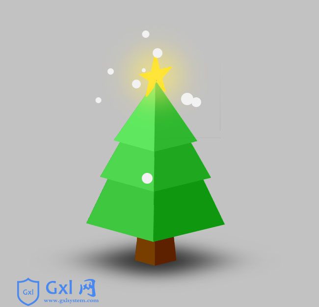 纯CSS3圣诞树雪花飘落动画特效