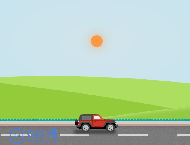 HTML5超酷吉普车动画