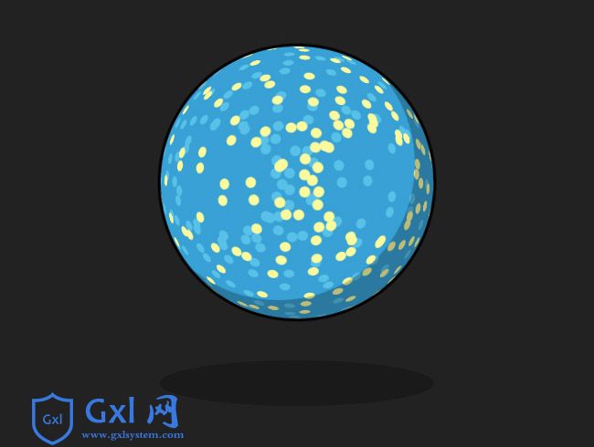 HTML5球体斑点运动动画