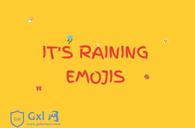 HTML5下雨Emoji表情动画特效