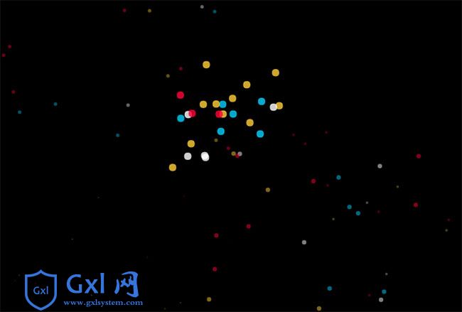 HTML5彩色烟花粒子动画特效