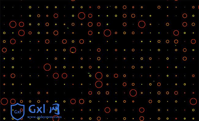 HTML5绘制彩色圆圈动画特效