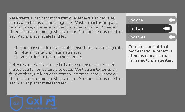 css3箭头菜单效果