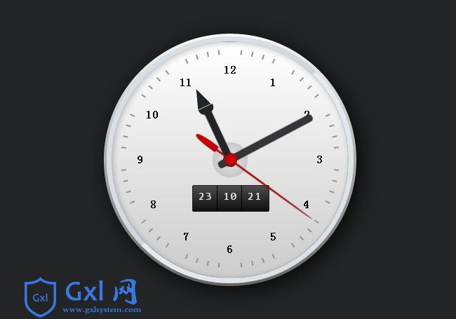css3精致时钟效果