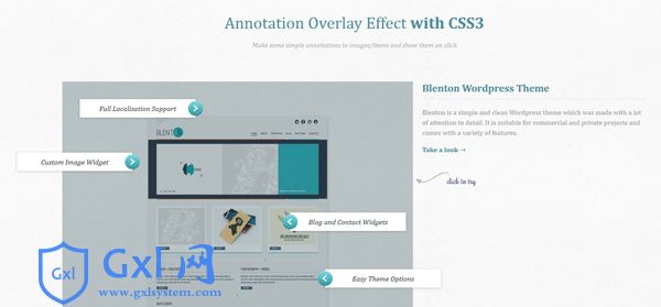 CSS3注释叠加效果