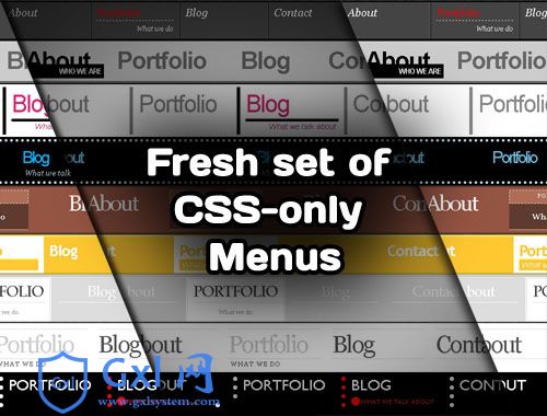 12款纯CSS3菜单导航特效