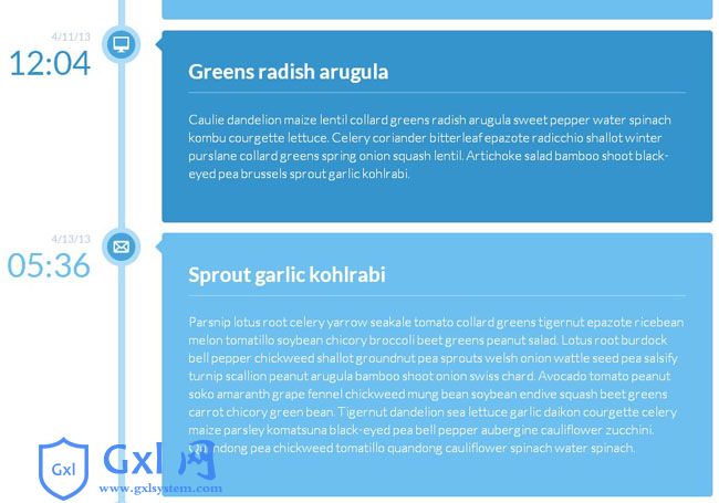 css3垂直时间轴