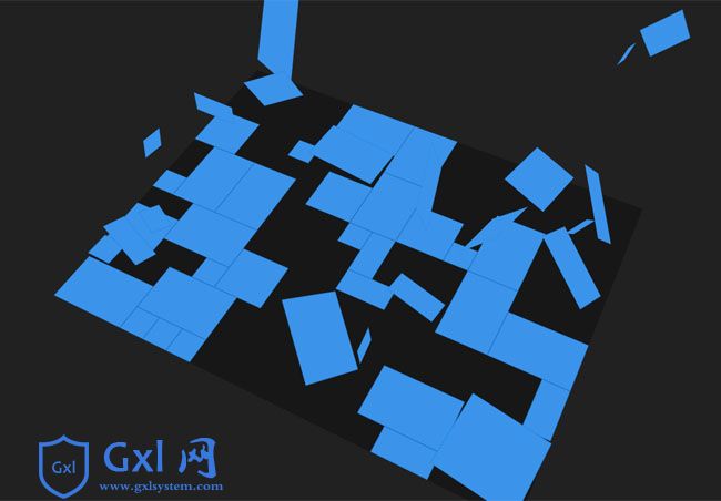 jQuery 3D方块分散动画特效