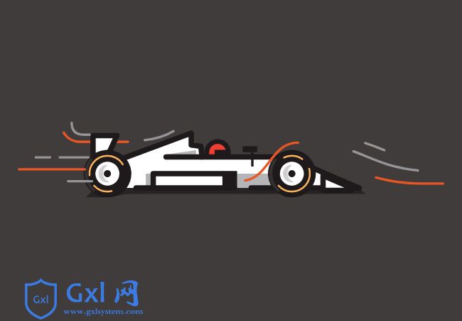 SVG卡通赛车加载动画特效