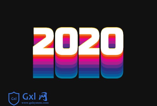 创意2020年数字CSS3特效