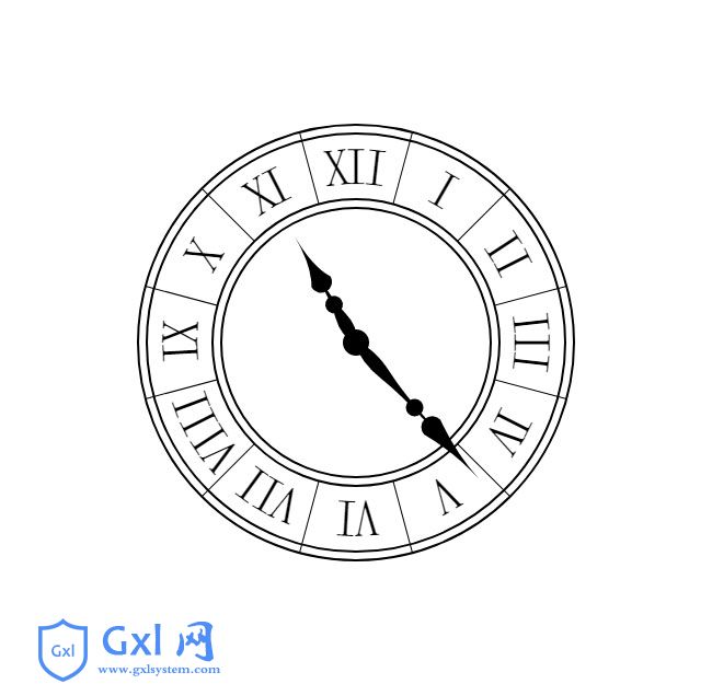 HTML5罗马时钟指针特效