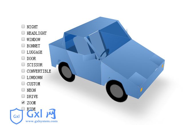 纯CSS3汽车3D模型动画特效