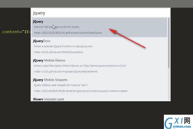 sublime安装JQuery插件-03