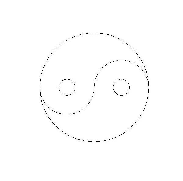 CAD制作八卦图的操作流程截图