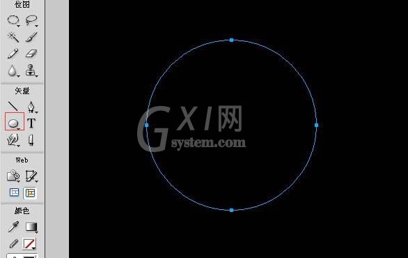 fireworks绘制一轮满月的具体操作截图