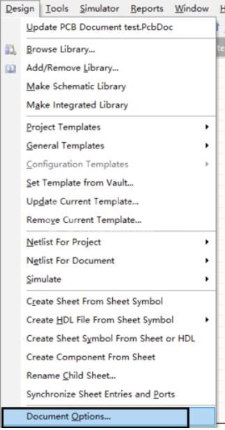 Altium Designer 13中设置原理图图纸的具体操作流程截图